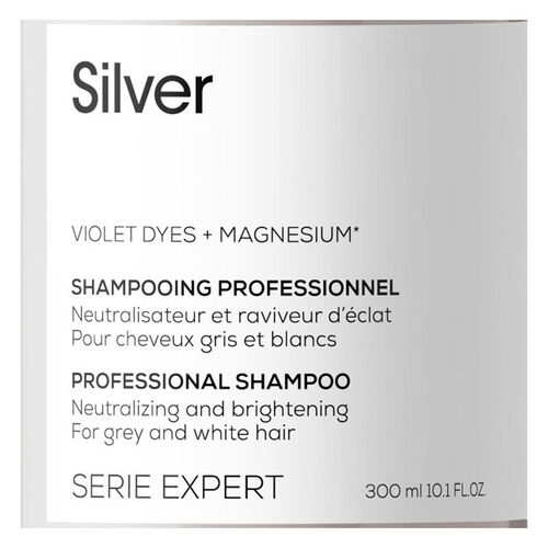Loreal Professionnel Çok Açık Sarı, Gri ve Beyaz Saçlar için Renk Dengeleyici Mor Şampuan 300 ml