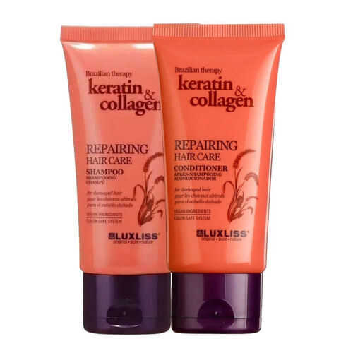 Luxliss Keratin Collagen Repairing Hair Care Shampoo - Conditioner 40 ml
