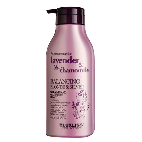 Luxliss Lavender Blue Chamomile Balancing Blonde Silver Shampoo 500 ml