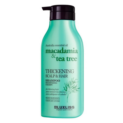 Luxliss Thickening Macadamia Tea Tree Thickening Scalp- Hair Shampoo 500 ml