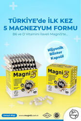 Magni5 Magnezyum Vitamin D3 B6 İçeren Takviye Edici Gıda 3x90 Kapsül - Thumbnail