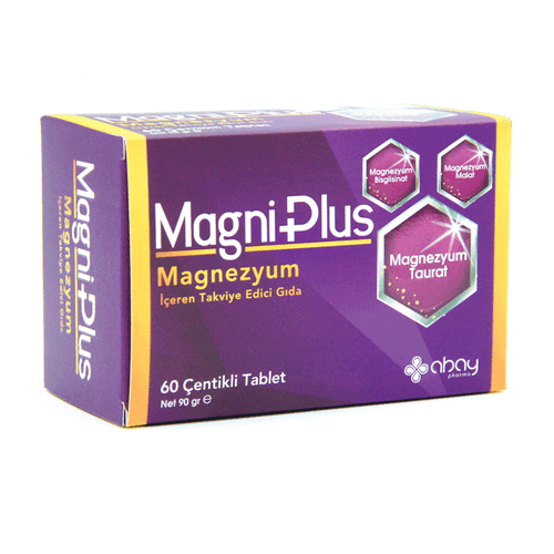MagniPlus Magnezyum Takviye Edici Gıda 60 Çentikli Tablet