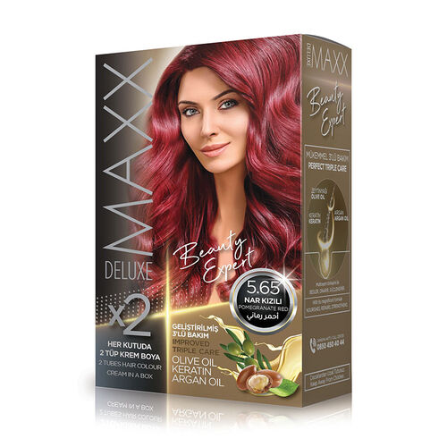 Maxx Deluxe Krem Saç Boyası 5.65 Nar Kızılı
