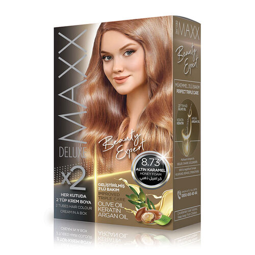 Maxx Deluxe Krem Saç Boyası 8.73 Altın Karamel