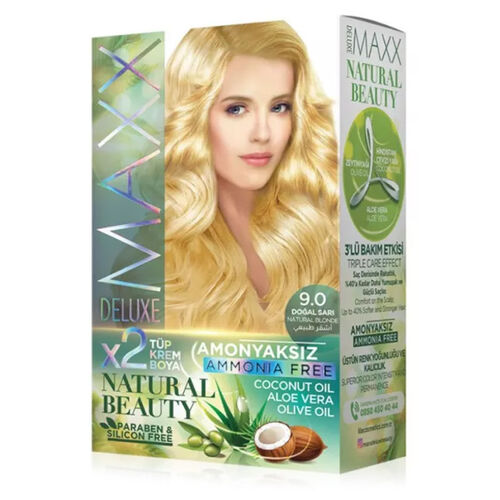 Maxx Deluxe Natural Beauty Saç Boyası 9.0 Doğal Sarı