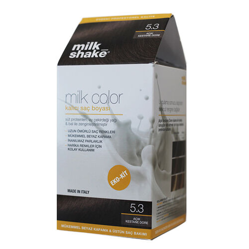Milk Shake Milk Color Kalıcı Saç Boyası 5.3 - Açık Kestane Dore - EKO KİT