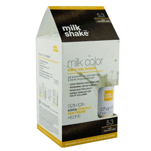 Milk Shake Milk Color Kalıcı Saç Boyası 5.3 - Açık Kestane - KÖPÜK HEDİYE