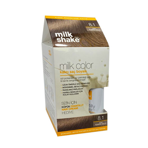 Milk Shake Milk Color Kalıcı Saç Boyası 8.1 - Açık Kumral Küllü - KÖPÜK HEDİYE