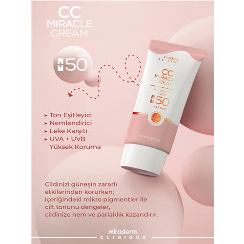 Miraderm CC Miracle Spf 50 CC Krem 50 ml