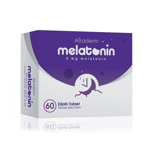 Miraderm Melatonin 3 mg Dilaltı Tablet 60 Adet