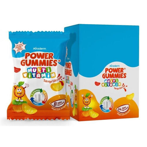 Miraderm Power Gummies Multi Vitamin Takviye Edici Gıda 64 Adet