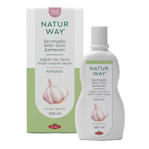 Natur Way Sarımsaklı Bitkisel Şampuan Kokusuz 500ml