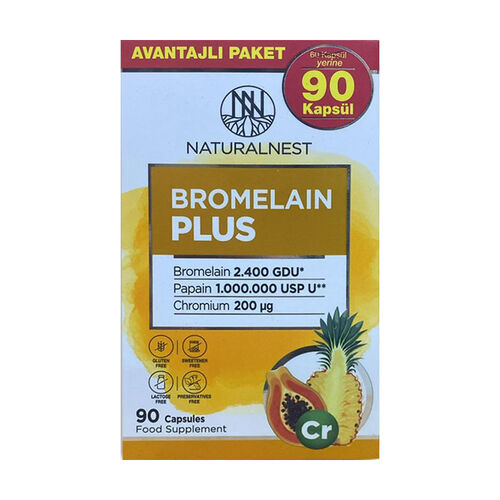 Naturalnest Bromelain Plus 90 Kapsül