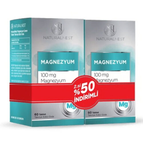 Naturalnest Magnezyum 2x 60 Tablet - 2.%50 İndirimli