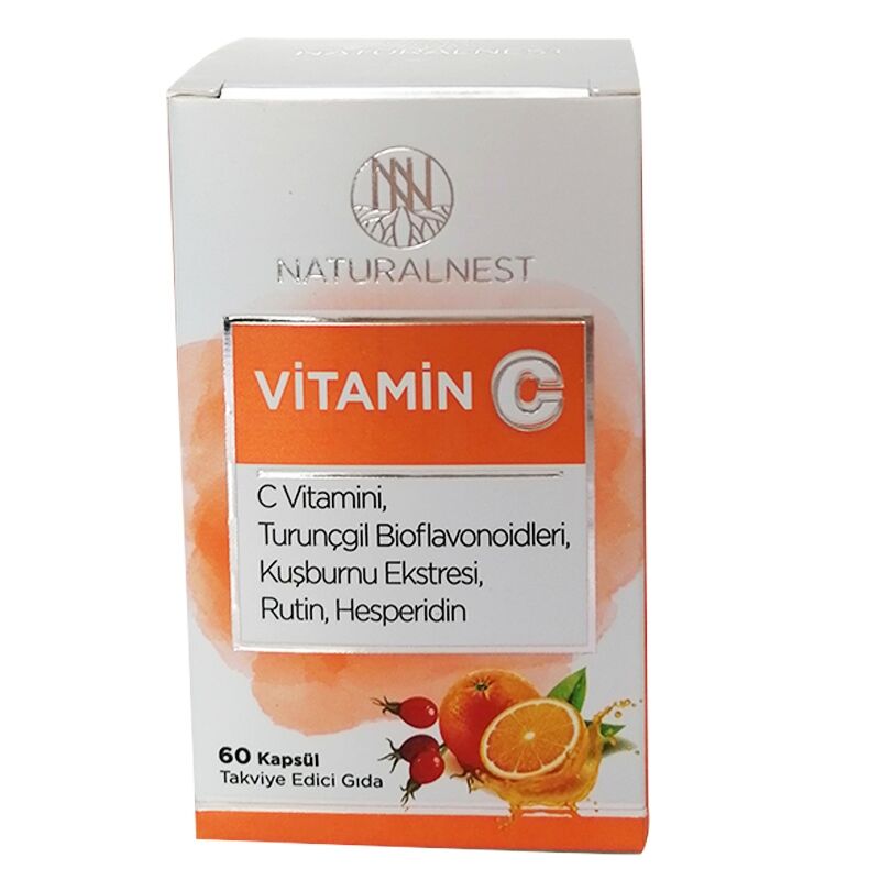 Naturalnest Vitamin C Takviye Edici Gıda 60 Kapsül