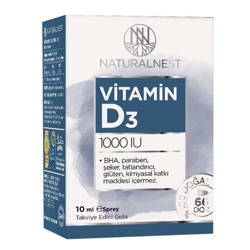 Naturalnest Vitamin D3 1000 IU Sprey 10 ml