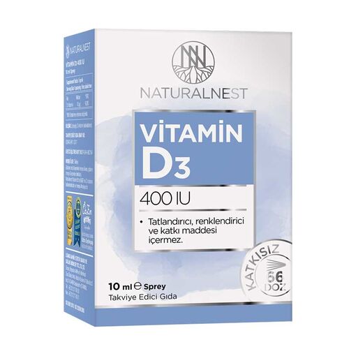 Naturalnest Vitamin D3 400 IU Sprey 10 ml
