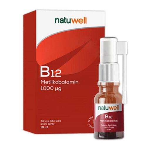 Natuwell B12 1000 ug Takviye Edici Gıda Dilaltı Sprey 10 ml