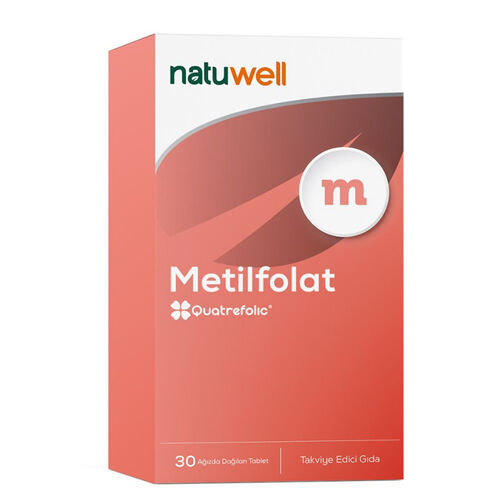 Natuwell Metilfolat Takviye Edici Gıda 30 Ağızda Dağılan Tablet