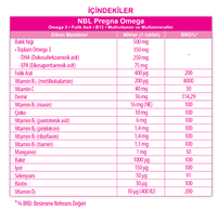 NBL Pregna Omega3,Multivitamin ve Multimineral 30 Yumuşak Kapsül - Thumbnail