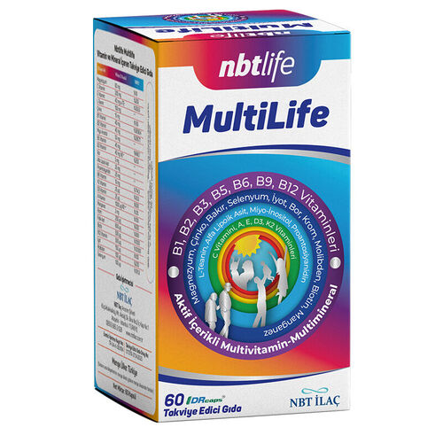 NBT Life MultiLife Takviye Edici Gıda 60 Kapsül