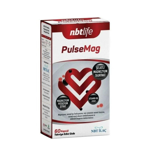 NbtLife PulseMag Magnezyum İçeren Takviye Edici Gıda 60 Kapsül