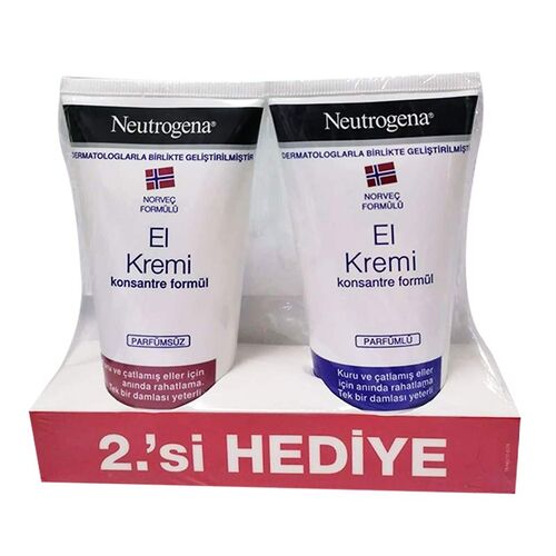 Neutrogena Parfümsüz El Kremi 75 ml - Parfümlü El Kremi 75 ml HEDİYE