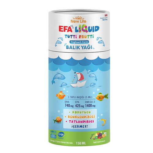 New Life Efa Liquid Balık Yağı Sıvı 150 ml - Tutti Frutti
