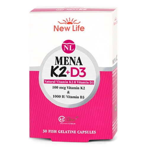 New Life Mena K2+D3 Takviye Edici Gıda 30 Kapsül
