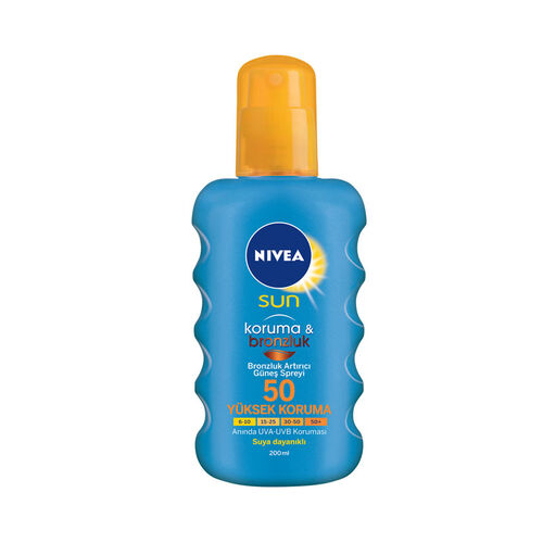 Nivea Sun Koruma ve Bronzluk Arttırıcı Spf 50 Güneş Spreyi 200 ml