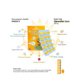 Norwegian Health Omega 3 Gummies Takviye Edici Gıda 2x30 Jel Form - Thumbnail