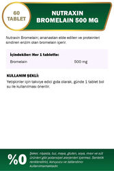 Nutraxin Bromelain 500mg 60 Tablet - Thumbnail