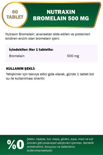 Nutraxin Bromelain 500mg 60 Tablet