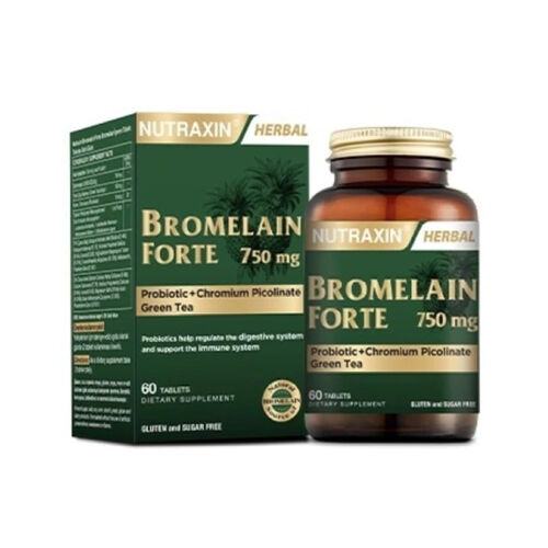 Nutraxin Herbal Bromelain Forte Takviye Edici Gıda 60 Tablet