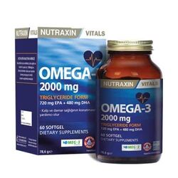 Nutraxin Omega 3 Balık Yağı 2000 mg 60 SoftGel - Thumbnail