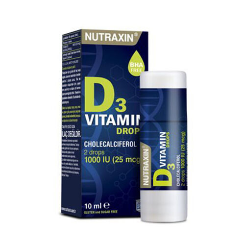 Nutraxin Vitamin D3 Takviye Edici Gıda Damla 10 ml