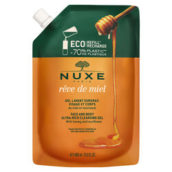 Nuxe Reve de Miel Face and Body Ultra Rich Cleansing Gel 400 ml - Refill - Thumbnail