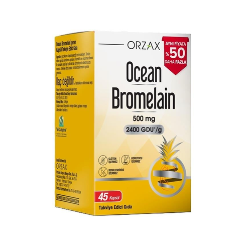 Ocean Bromelain 500 mg 45 Kapsül