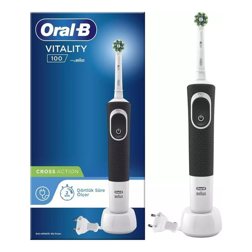 Oral-B Vitality D100 Cross Action Şarjlı Diş Fırçası - Siyah