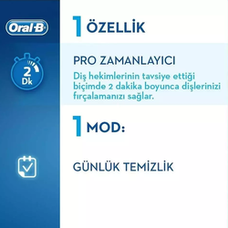 Oral-B Vitality D100 Cross Action Şarjlı Diş Fırçası - Siyah - Thumbnail