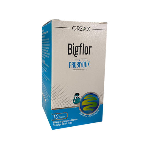 Orzax Bigflor Probiyotik Takviye Edici Gıda 10 Kapsül