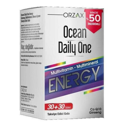 Orzax Ocean Daily One Energy 30+30 Tablet - İkincisi %50 İndirimli