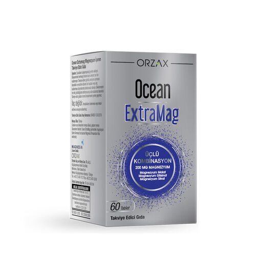 Orzax Ocean ExtraMag Üçlü Magnezyum Kombinasyonu 60 Tablet