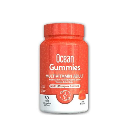 Orzax Ocean Gummies Multivimatimin Adult Takviyeye Edici Gıda 60 Adet Çiğnenebilir Jel Form