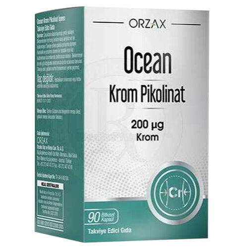 Orzax Ocean Krom Pikolinat 90 Bitkisel Kapsül