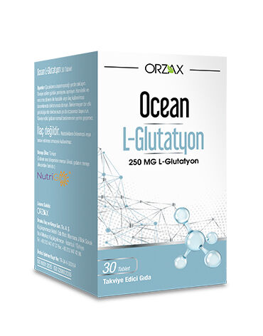 Orzax Ocean L-Glutathione 250 mg 30 Tablet Takviye Edici Gıda