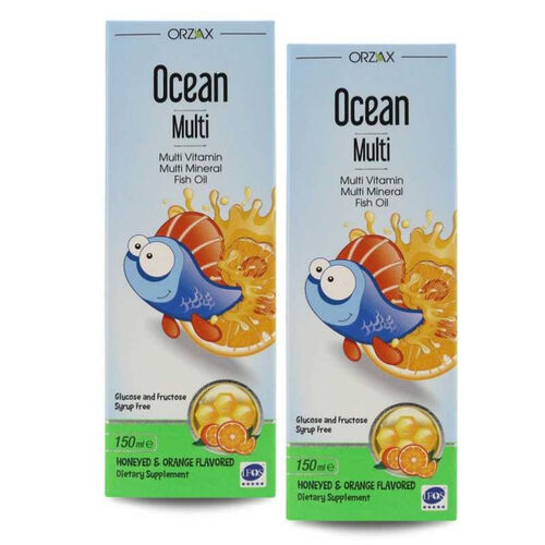 Orzax Ocean Multi Ballı - Portakal Aromalı Takviye Edici Şurup 150 ml 2.'si %50 İNDİRİMLİ