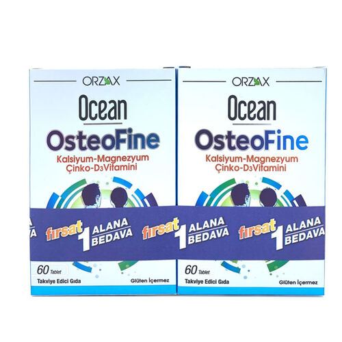 Orzax Ocean OsteoFine Takviye Edici Gıda 2x 60 Tablet - 1 ALANA 1 BEDAVA