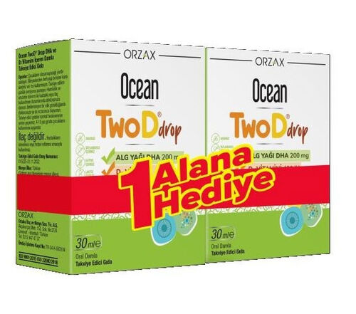 Orzax Ocean TwoD Drop D3 Vitamini 400 IU 30 ml - 1 ALANA 1 BEDAVA