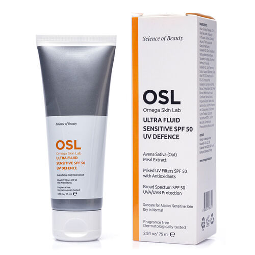 Osl Omega Skin Lab Ultra Fluid + Sensitive SPF 50 UV Defence 75 ml
